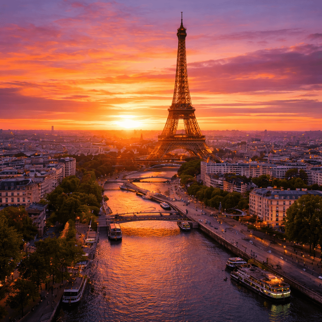 Golden Hour Over Paris